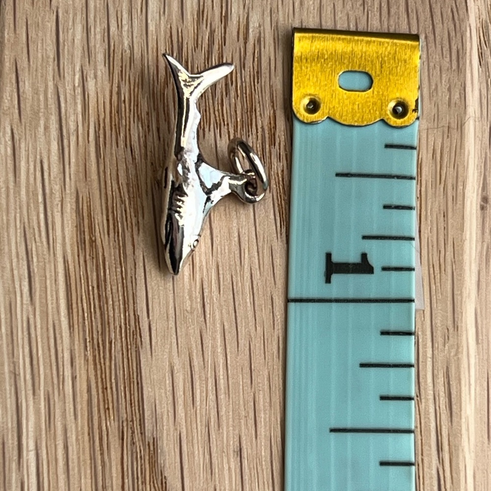 Shark Charm Pendant Vintage Sterling Silver 925 NOS - Picture 5 of 6